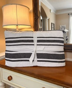 Pottery Barn Mesa Striped Handcrafted Cotton Quilt King/Cal. King NWOT - Picture 1 of 3