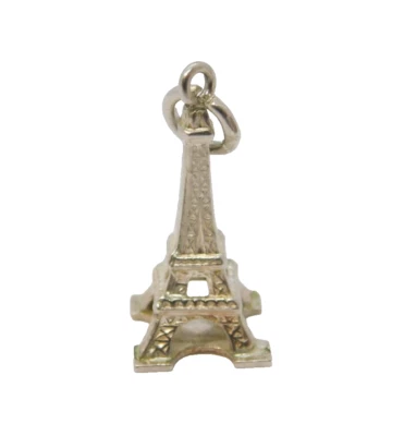Sterling Silver Eiffel Tower Charm Pendant Vintage c1970 - Image 1 of 3