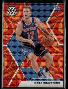 2019-20 Panini Mosaic Reactive Orange Ignas Brazdeikis Rookie #242