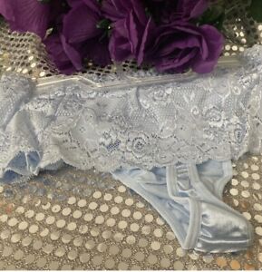 Secret Treasures - Thin Blue Lace Skirt Thong Underwear, Women, Size 9