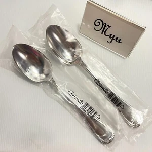 2 pcs Christofle Malmaison Table Spoon Silver-Plated NEW Flatware 20cm/7.9" - Picture 1 of 11