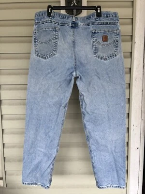 Carhartt Mens Big & Tall Size 39x31.5 Relaxed Fit Blue Jean B17 STW 100% Cotton - Image 1 of 4
