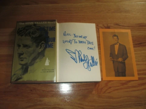 RUDY VALLEE signed The RUDY VALLEE Story 1962 4th Ed Hard Cover Book w/ Brochure Cover
