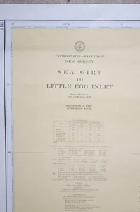 NAUTICAL CHART U.S. EAST COAST, NEW JERSEY, SEA GRIT TO LITTLE EGG INLET - Bild 1 von 11