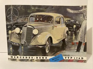 1952 Mercedes-Benz Original Typ 170D Katalogbroschüre, deutsch, sehr guter Zustand & SELTEN! - Bild 1 von 9