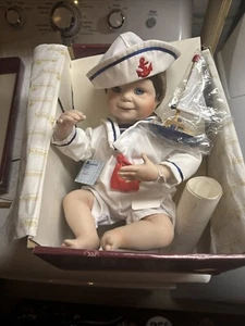 VINTAGE Yolanda Bello Moments To Remember “Justin” Porcelain Doll NIB w/ COA - Picture 1 of 1