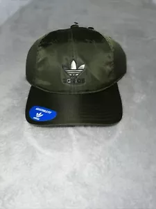 ADIDAS ORIGINALS RELAXED NIGHT GREEN CARGO MILITARY CK4999 Satin STRAPBACK - Picture 1 of 9