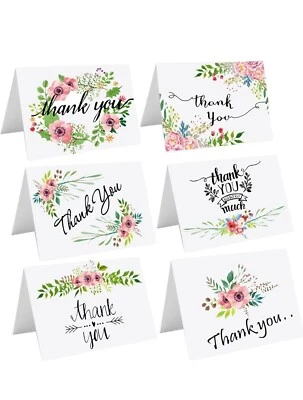 Juego de tarjetas de agradecimiento Suphouse con sobres y pegatinas, paquete de 48 todas las ocasiones  Foto 1 de 4