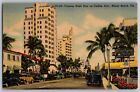 Miami Beach, Florida - Famous Hotel Row On Collins Ave. - Vintage Postcard
