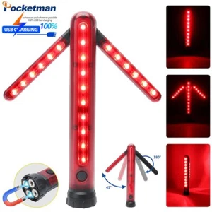 Linterna USB Portátil Emergencia Carretera Llamarada Plegable Seguridad Flecha Barra Luz - Imagen 1 de 13