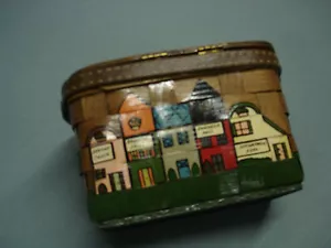 Borsa donna vintage anni 60 70 decoupage legno borsetta Lake City Colorado - Foto 1 di 9