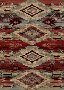 8x10 (7'10" x 9'10") Southwestern Lodge Cabin Tribal Area Rug **FREE SHIPPING**  - Picture 1 of 5
