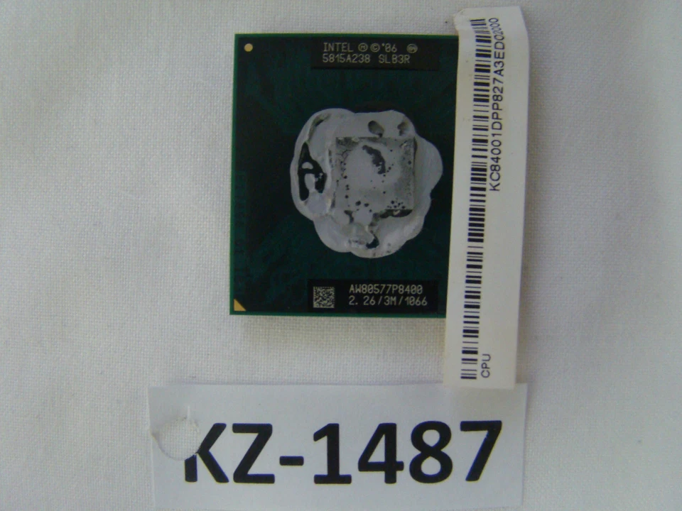 Intel CPU Core 2 Duo Mobile P8400 SLB3R 2.26Ghz 3MB 1066MHz Typ AW80577 #KZ-1487 - Image 1 of 3