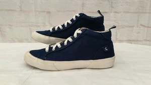 Joules Ladies Trainer Pumps Size 5 Navy Blue White Laces Canvas Organic Cotton - Picture 1 of 16