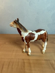 Schleich ~ braun weißer Pinto Wallach ~ Pferde Figur ~ 1998 Kunststoff Vintage - Bild 1 von 8