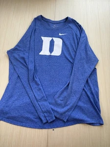 Nike Shirt Mens 2XL Blue Logo Duke Blue Devils Basketball Team Raglan Sleeve - Picture 1 of 4