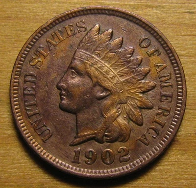 NICE 1902 INDIAN HEAD CENT FROM COIN COLLECTION PENNY ROLL LOT SET - Image 1 of 4