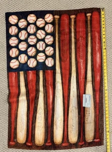 Neu Outdoor amerikanische Baseball Flagge Haus Dekoration groß 40x28 Zoll M-Studio - Bild 1 von 2