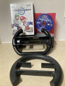 Nintendo Wii Mario Kart Spiel 2 Räder KONVOLUT Lenkung/Racing Lot GETESTET BONUS - Bild 1 von 14