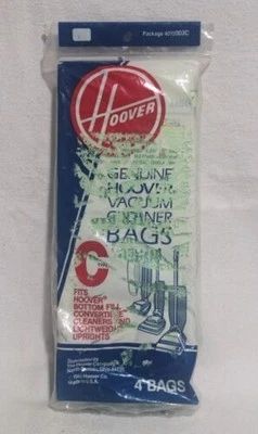 NEW Genuine Hoover Type C Vacuum Cleaner Bags - 4 Pack - Factory Sealed! - Image 1 of 2