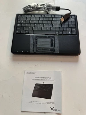 PERIBOARD-510H Plus Wired Mini USB Keyboard with Touchpad & Scissor Keys - Image 1 of 3