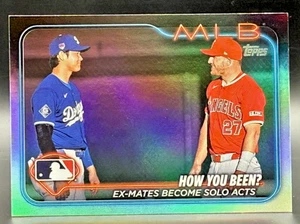 2024 Topps  Veteran Combos Mike Trout, Shohei Ohtani #US76 Rainbow Foil - Picture 1 of 2