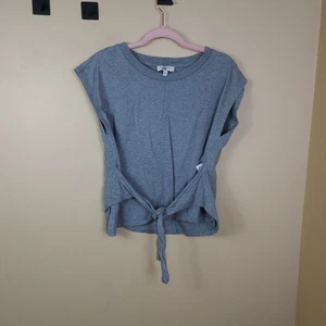 Camisa corta Habitual sin mangas con corbata frontal en gris talla XS - Imagen 1 de 11
