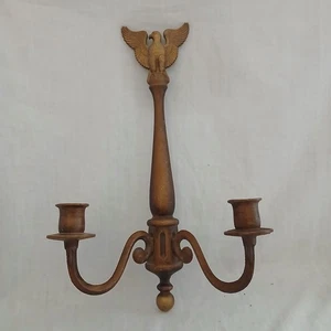 Aplique de pared con candelabro doble águila de metal/latón vintage 16 pulgadas colgante - Imagen 1 de 6