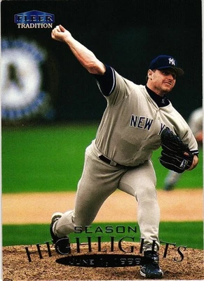 1999 Fleer Tradition Update #U-143 Roger Clemens Highlights New York Yankees - Image 1 of 2