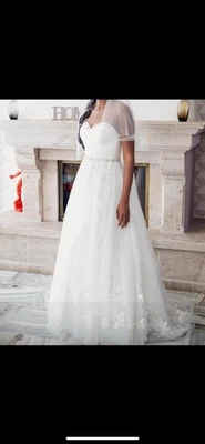 Cassandra Bridal Gown- Elegant Strapless Wedding Dress - Image 1 of 4