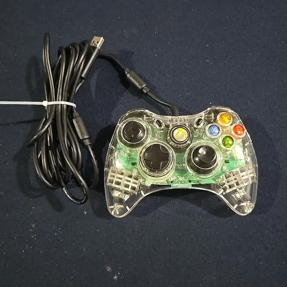 Afterglow Wired Xbox 360 Controller Pad LED Green -  TESTED Working. - Image 1 of 4