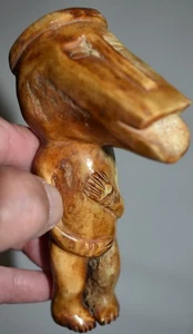 DAYAK RITUAL SHAMANS BONE FIGURE ON CUSTOM STAND, 1900S FIGURE 5" PROV - Picture 1 of 3