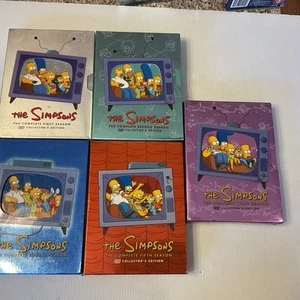 The Simpsons DVD Lot 1 2 3 4 5 Seasons 1-5 Boxed Set Assorted Collectors Edition - Picture 1 of 3