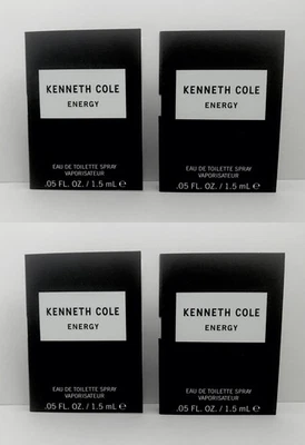Lot 4X Kenneth Cole Energy Eau de Toilette EDT Sample Spray Vial 0.05 oz /1.5ML Foto 1 de 3