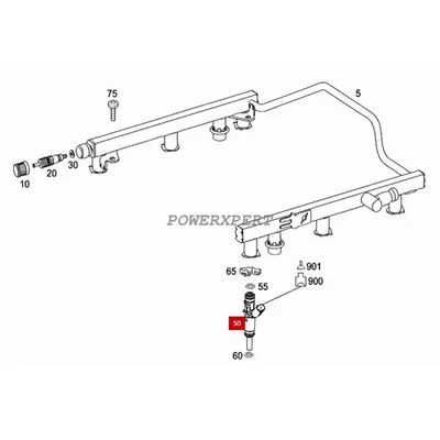 A2910000151900 2006-2012 For Mercedes GLK350 ML450 SLK300 OEM VDO Fuel Injector - Image 1 of 4