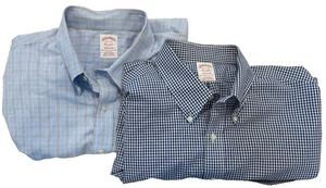Brooks Brothers BOGO lotto 2 camicie eleganti uomo Madison cotone suprema grandi e alte - Foto 1 di 13