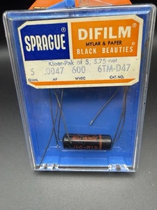 Sprague Black Beauty 6TM-D47 .0047uF 600V NOS Difilm Capacitors (Set of 4 - Picture 1 of 5