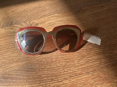 Gafas de sol Dolce Gabbana rojas doradas nuevas con etiquetas Foto 1 de 3