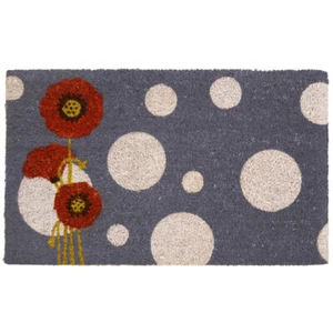 Rubber-Cal "Rouge Contemporary" Floral Kokosmatten, 18 x 30 Zoll - Bild 1 von 5