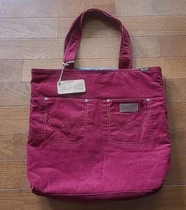 NWT Wrangler Bags YAKPAK Corduroy Tote Shoulder Bag Retro Y2K Burgundy - Picture 1 of 11