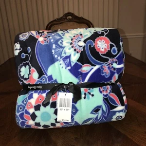 NWT Vera Bradley Throw Blanket In Lotus Flower Swirls - Picture 1 of 2