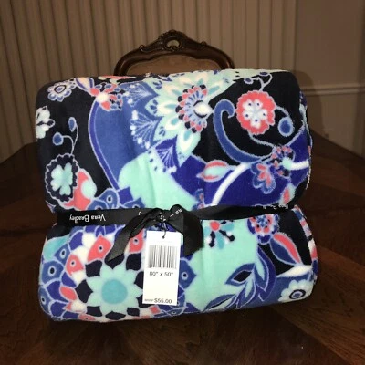 NWT Vera Bradley Throw Blanket In Lotus Flower Swirls - Image 1 of 2
