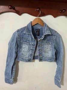 Vintage WET SEAL Girls Size 8 Denim Crop Jacket - Picture 1 of 7