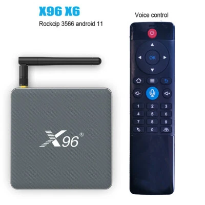 X96 X6 TV Box Android 11 8G 128G RK3566 2T2R Dual Wifi 4K BT 1000M Media Player - Image 1 of 4