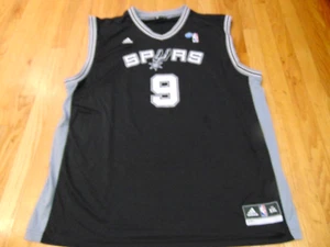 ADIDAS REVOLUTION 30 NBA SAN ANTONIO SPURS TONY PARKER BLACK JERSEY SIZE 2XL - Picture 1 of 5