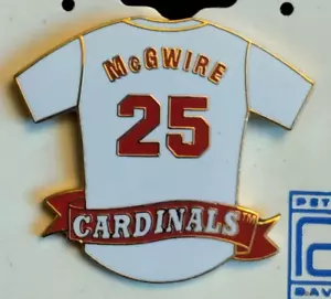 MLB St Louis Cardinals Mark McGwire #25 jersey Lapel Pin by Peter David - Picture 1 of 3
