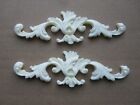TWO DECORATIVE SHABBY CHIC ORNATE SCULPTERS  SCROLL  FURNITURE/ MIRROR MOULDING