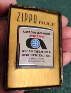 Vintage 1969 Zippo Advertising Rule Tape Measure In Original Box - Picture 1 of 3