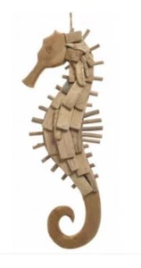 wunderschönes Seepferdchen Seahorse aus Treibholz Deco 45 cm lang Maritim Deco - Bild 1 von 2