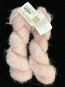 2 Pink Brushed Suri 67% Baby Suri Blue Sky Alpacas 22% Merino 11% Bamboo - Picture 1 of 3